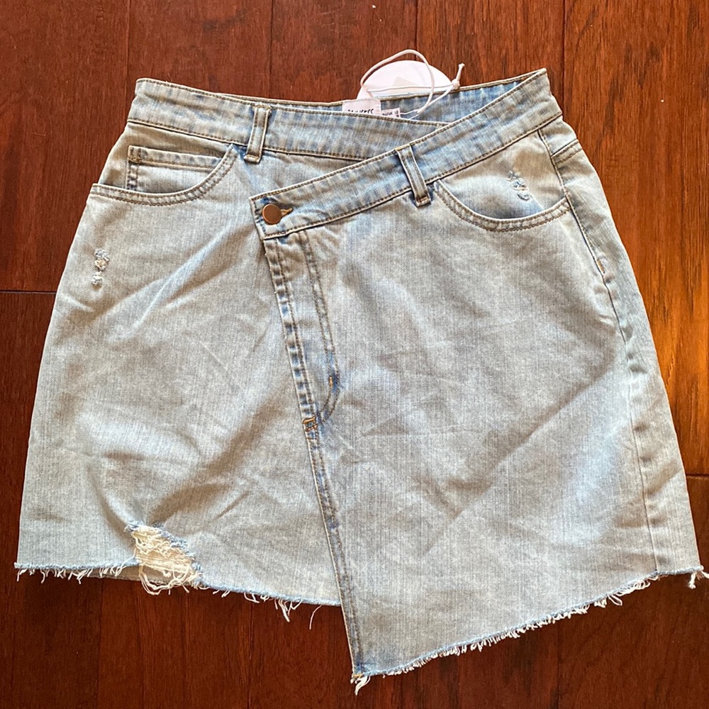 Princess Polly Malika Assymetrical Denim Skirt
